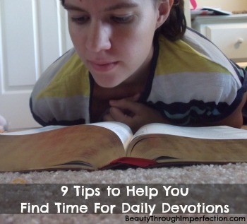 9 ways to find time to read the bible. This is such a great list, especially for busy mamas!