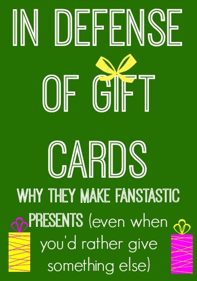 Good reason to consider buying gift cards!