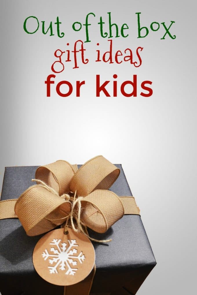 Out of the box gift ideas for kids, while these won't fit under the tree they will create memories with your kids that will last a long time
