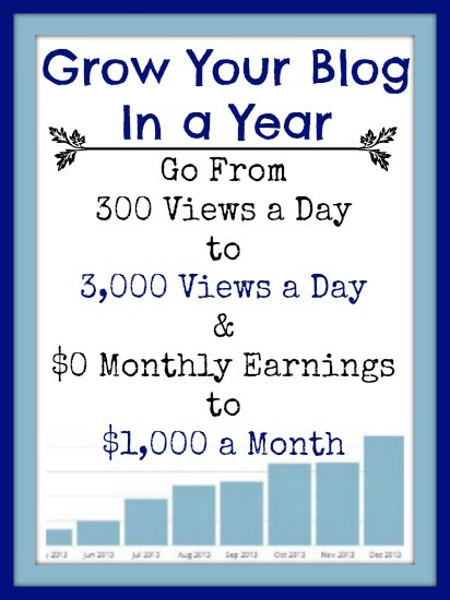 Grow Your Blog In a Year earn a thousand dollars a month