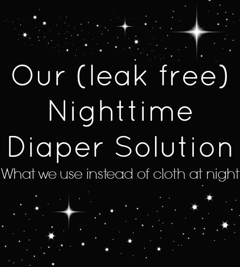 nighttime diaper solution