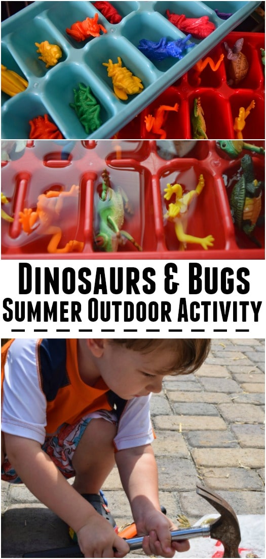 Dinosaurs and Bugs - perfect Summer outdoor activity for kids and preschoolers