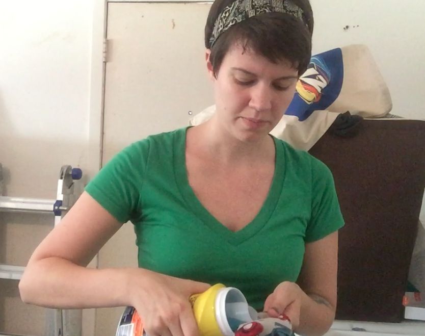 trying stain remover
