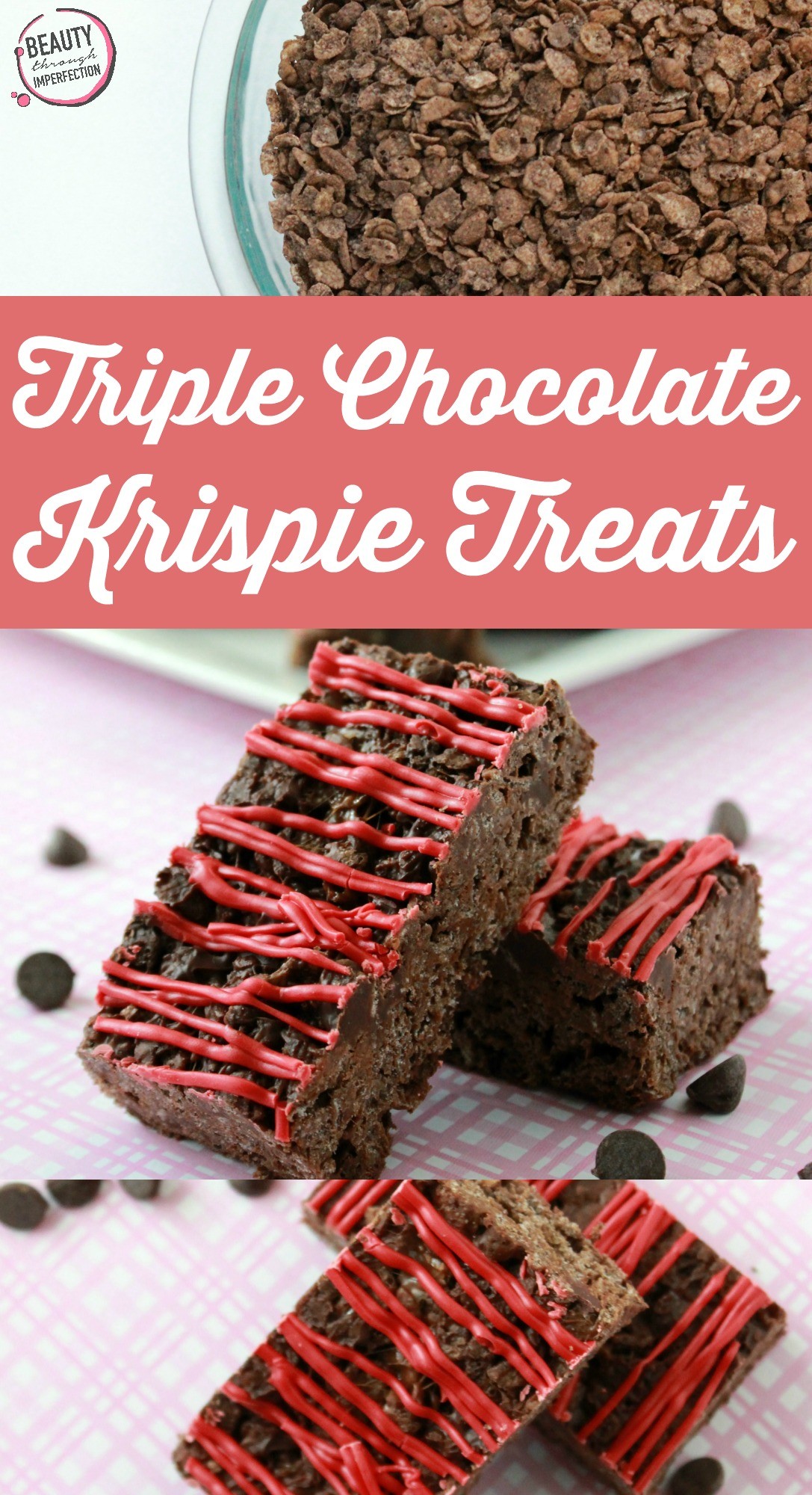 triple chocolate krispie treats