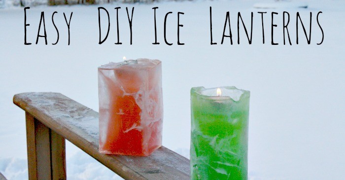 Eco-Friendly Fun Colored DIY Ice Lantern from Recyclables - 700x365