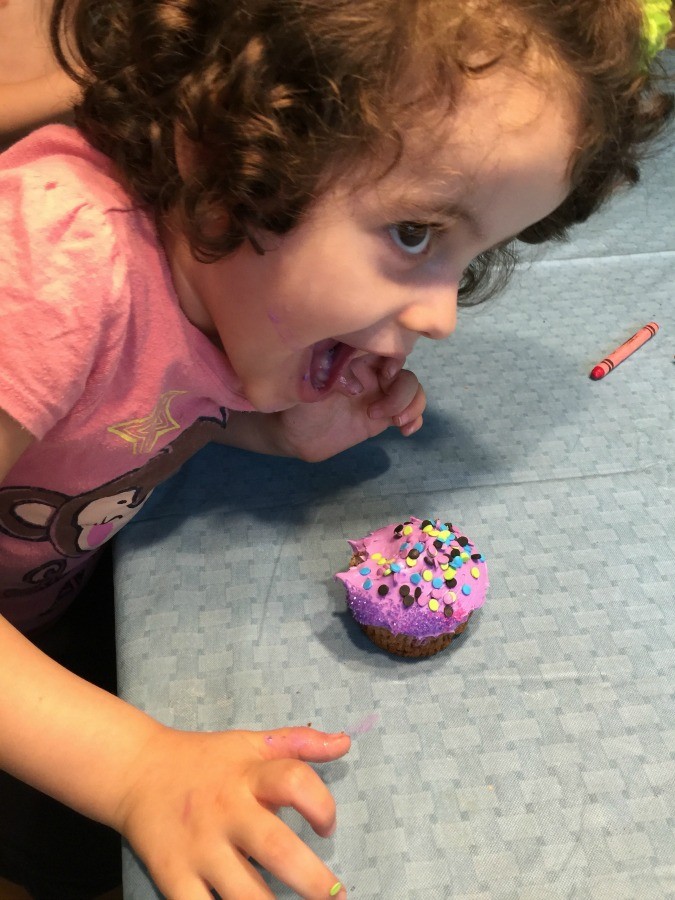 eating cupcakes