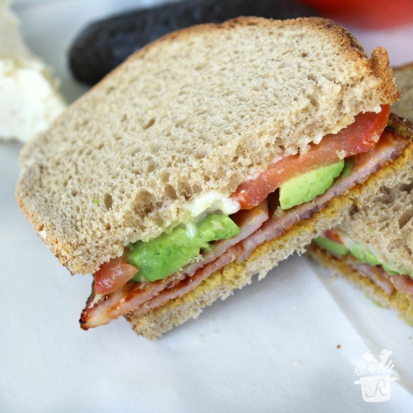 Grilled Ham and Brie Sandwich with Avocado