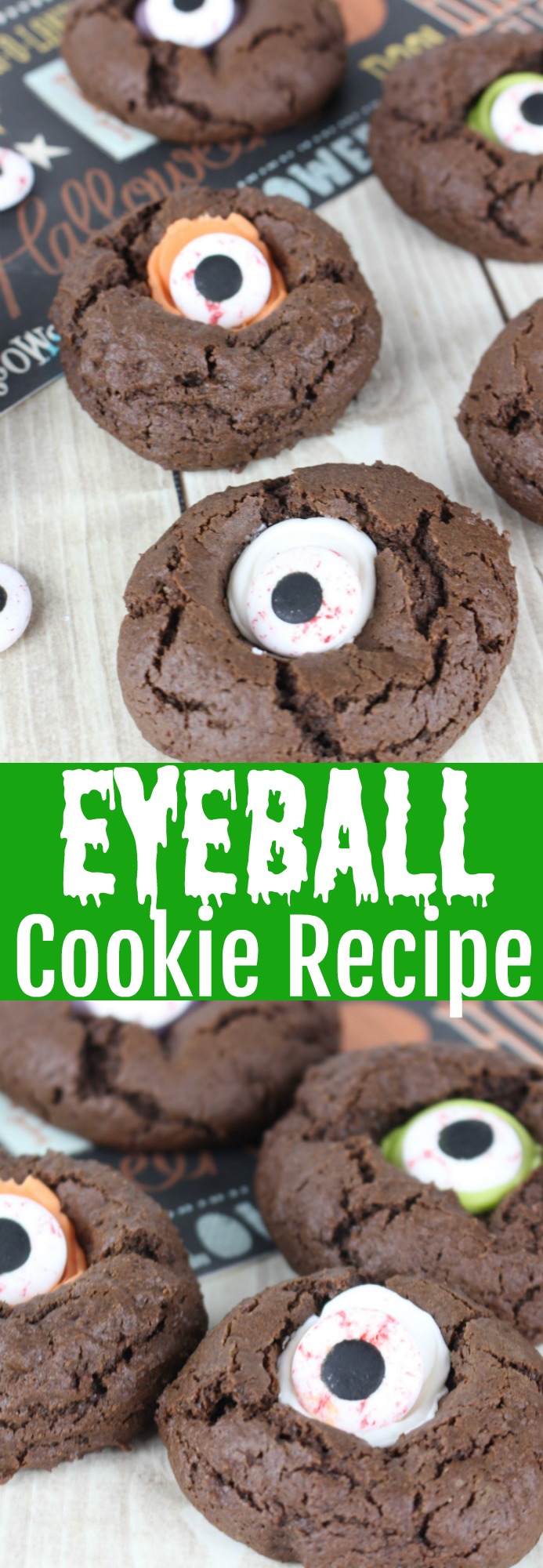 Spooky Halloween Cookies - Eyeball Thumbprint Cookies