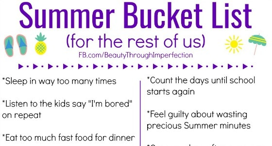The Summer Bucket List For The Rest Of Us Beauty Through